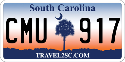 SC license plate CMU917