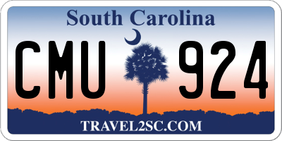 SC license plate CMU924