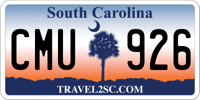 SC license plate CMU926