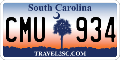 SC license plate CMU934