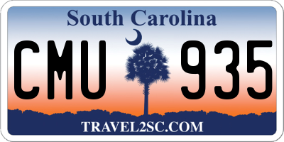 SC license plate CMU935