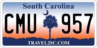 SC license plate CMU957
