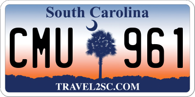 SC license plate CMU961