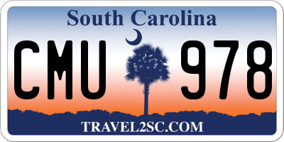 SC license plate CMU978