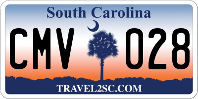 SC license plate CMV028