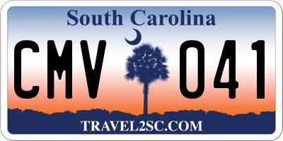 SC license plate CMV041