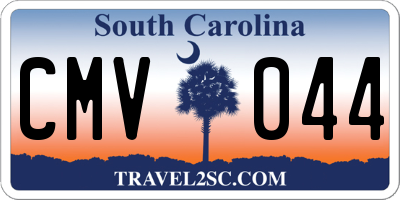 SC license plate CMV044