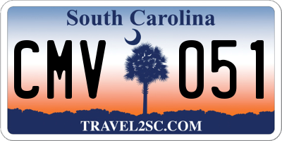 SC license plate CMV051