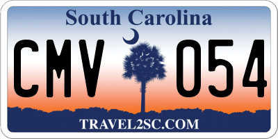 SC license plate CMV054