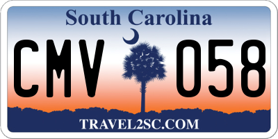 SC license plate CMV058
