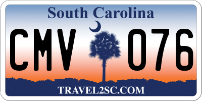 SC license plate CMV076