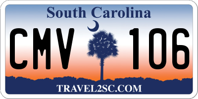 SC license plate CMV106