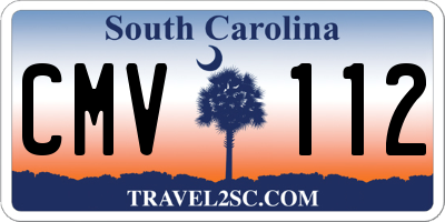 SC license plate CMV112