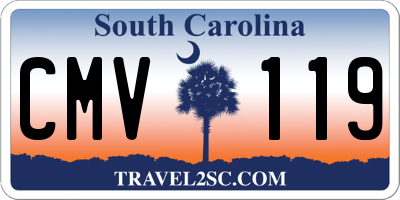 SC license plate CMV119