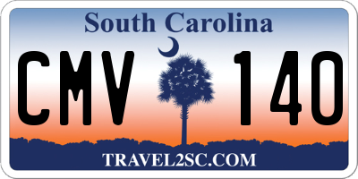 SC license plate CMV140