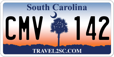 SC license plate CMV142