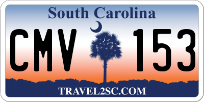 SC license plate CMV153