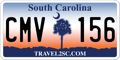 SC license plate CMV156