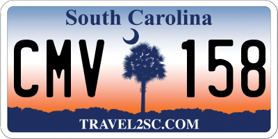 SC license plate CMV158