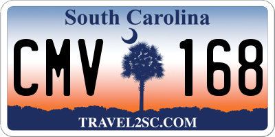 SC license plate CMV168