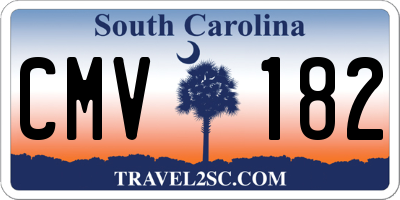 SC license plate CMV182