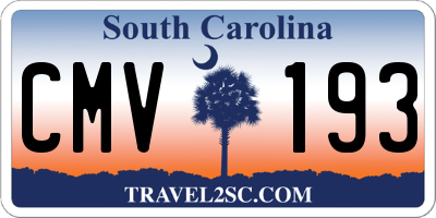 SC license plate CMV193