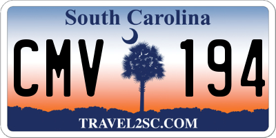 SC license plate CMV194