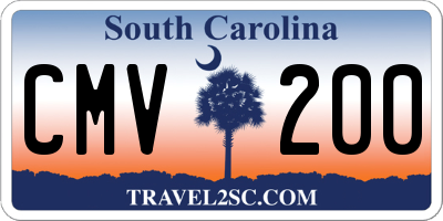 SC license plate CMV200