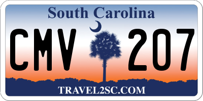 SC license plate CMV207