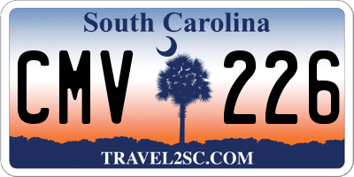 SC license plate CMV226