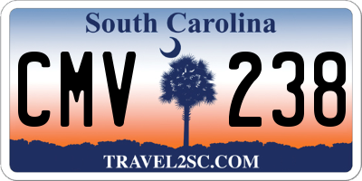 SC license plate CMV238