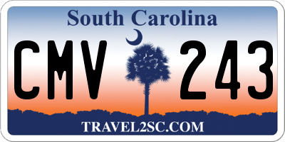 SC license plate CMV243