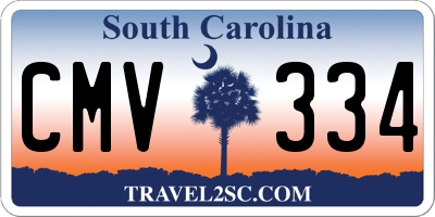 SC license plate CMV334