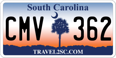SC license plate CMV362
