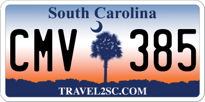 SC license plate CMV385
