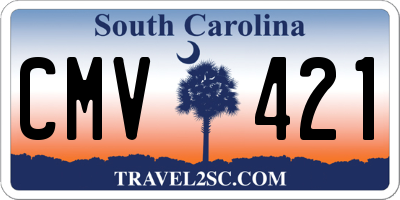 SC license plate CMV421