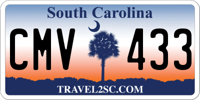 SC license plate CMV433