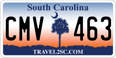 SC license plate CMV463