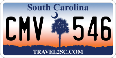 SC license plate CMV546