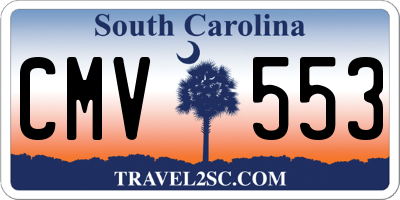 SC license plate CMV553