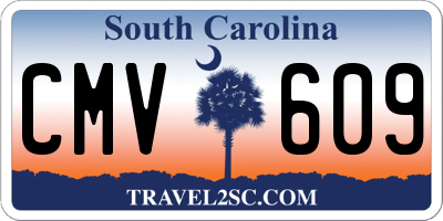 SC license plate CMV609