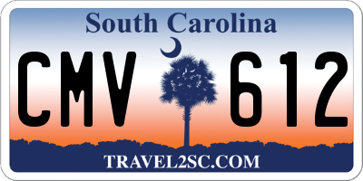SC license plate CMV612