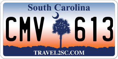 SC license plate CMV613