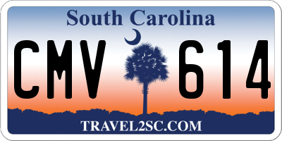 SC license plate CMV614