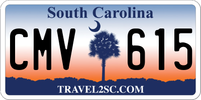 SC license plate CMV615