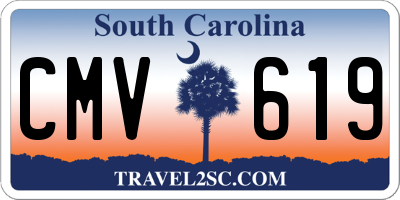 SC license plate CMV619