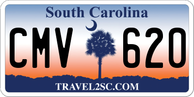 SC license plate CMV620