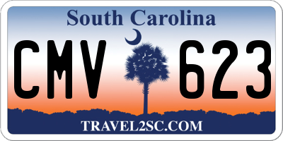 SC license plate CMV623