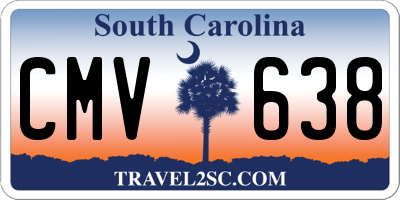SC license plate CMV638