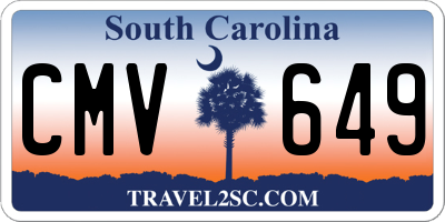 SC license plate CMV649
